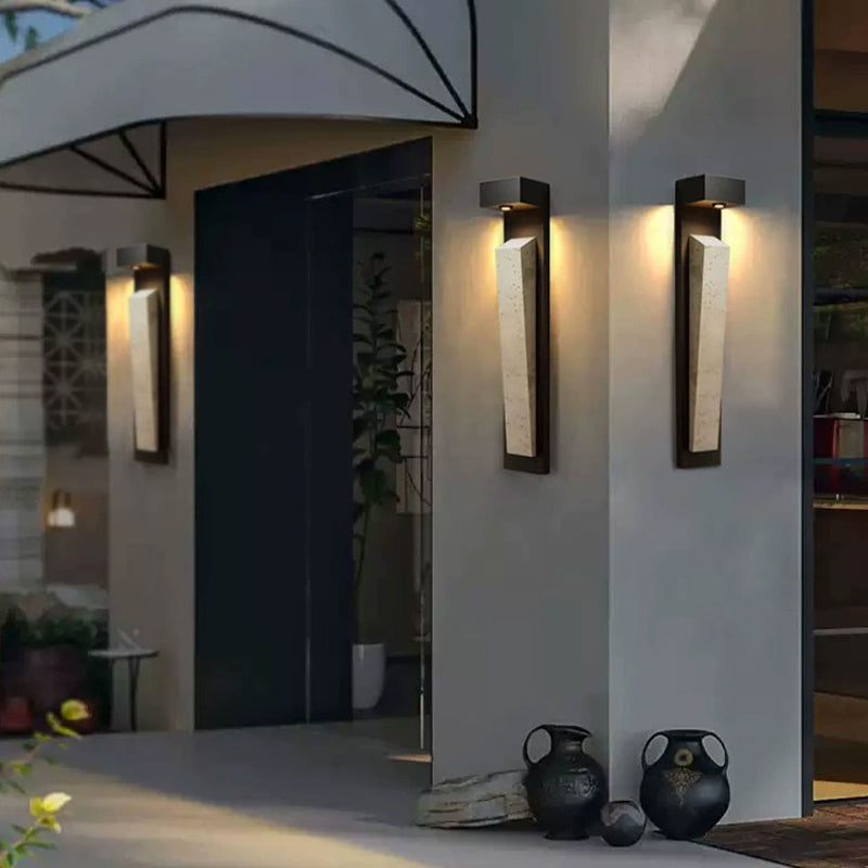 Natura Glow Stone Outdoor Wall Light Sensor