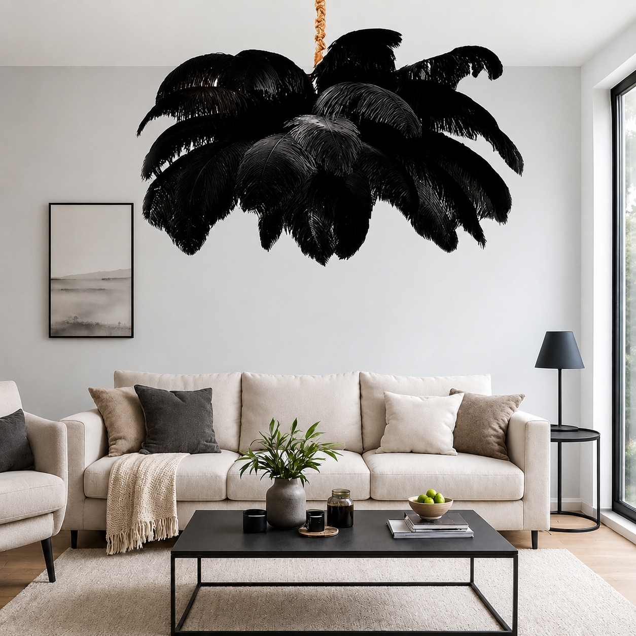 Noi Plume Luxury Feather Chandelier – Modern Designer Ceiling Light