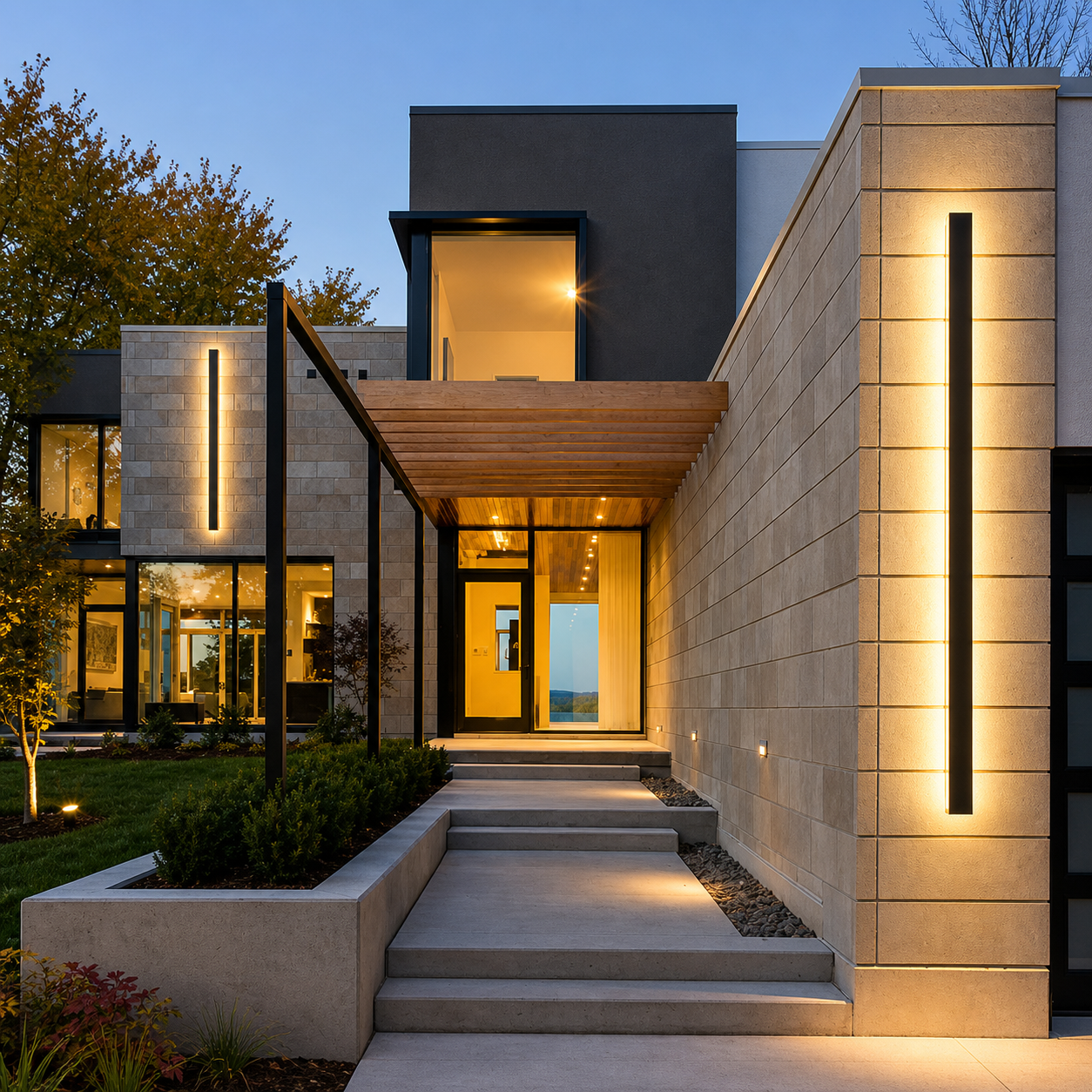 Nova Linear Outdoor Wall Light – Waterproof LED Architectural Wall Sconce