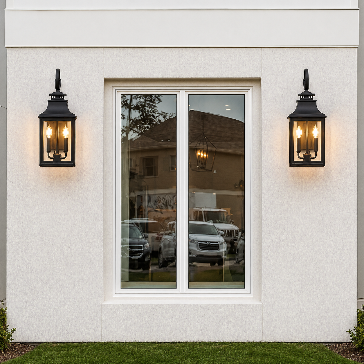 Obsidian Glass Wall Lantern – Outdoor Wall Light