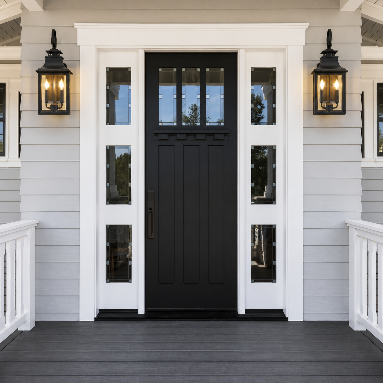 Obsidian Glass Wall Lantern – Outdoor Wall Light