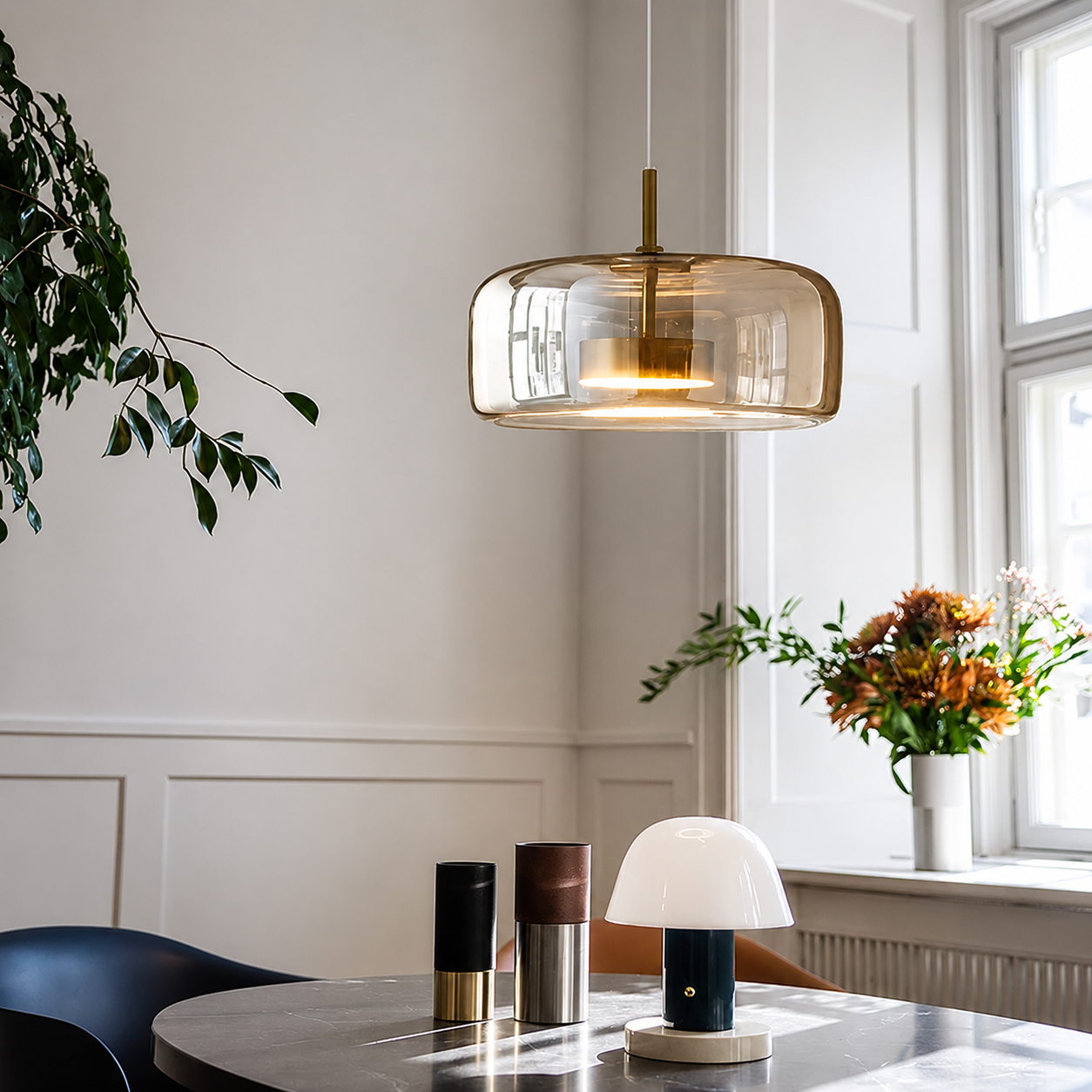 Orion Luxury Glass Pendant Ceiling Light for Kitchen Island & Dining Room