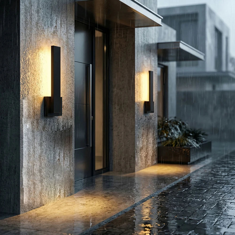 AetherLine Modern LED Outdoor Wall Light – Waterproof Architectural Sconce