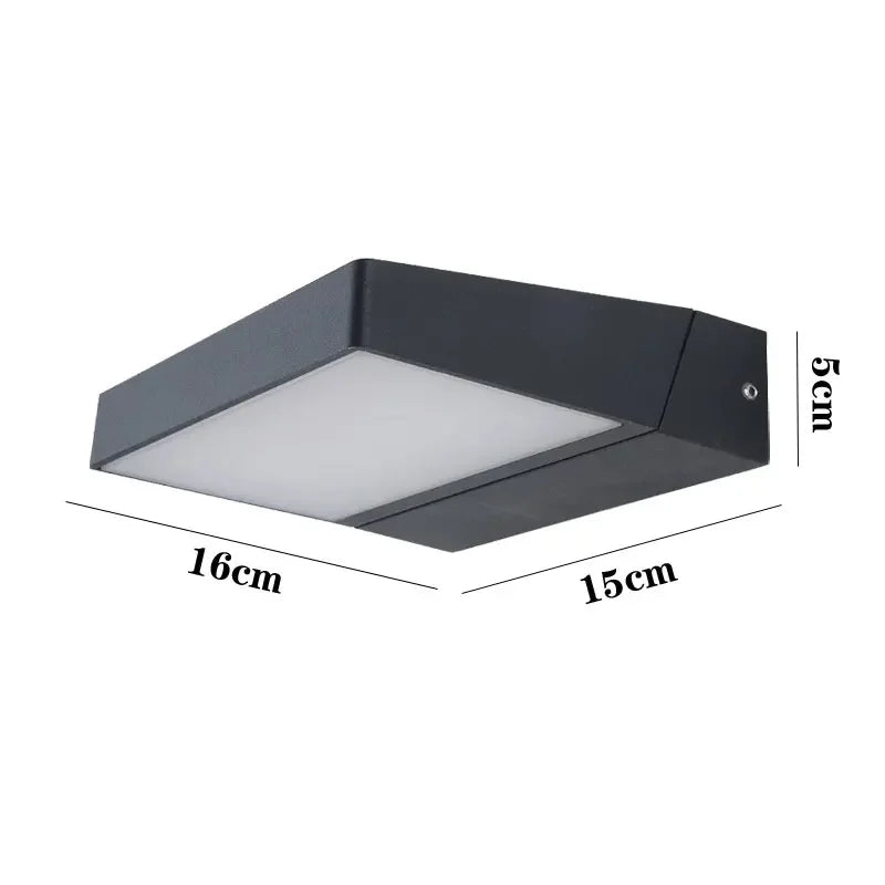 Edgeline Modern Outdoor Wall Light – Waterproof LED Exterior Wall Sconce Black