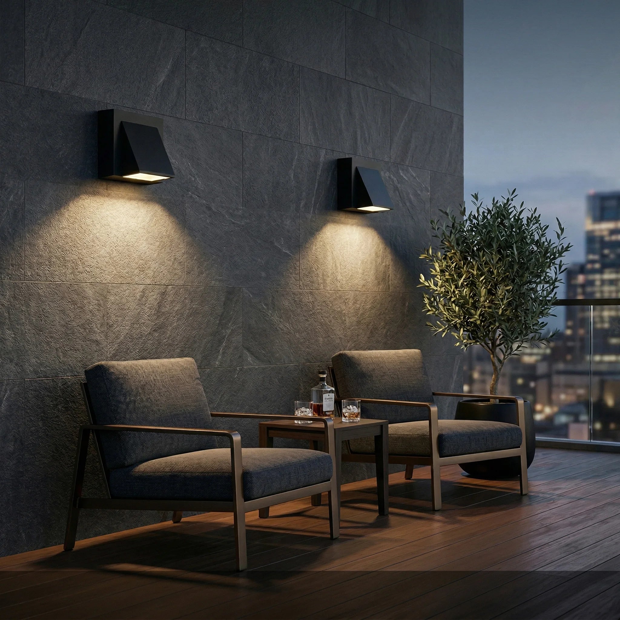 Modern Outdoor Wall Light – Waterproof LED Downlight Accent Light