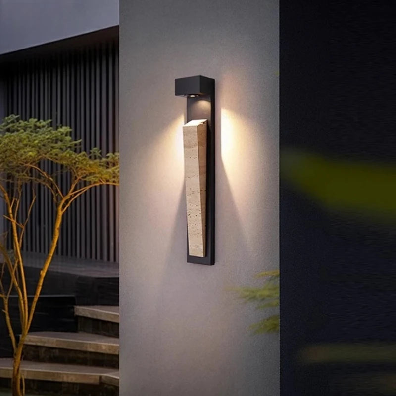 Natura Glow Stone Outdoor Wall Light Sensor
