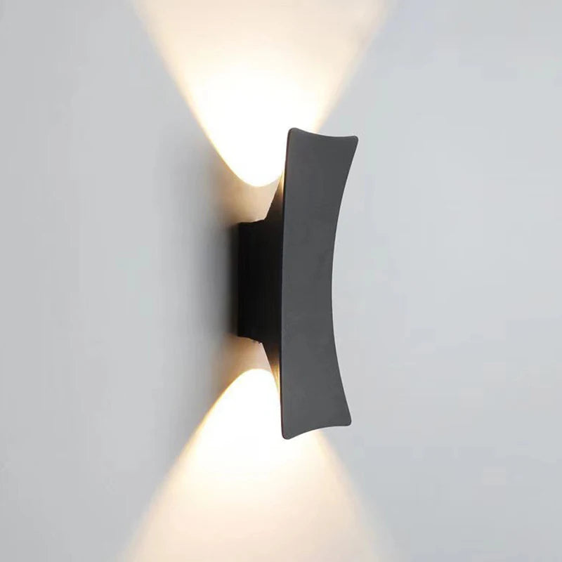 Noctra – Modern Up & Down Outdoor Wall Light (Black LED Sconce)