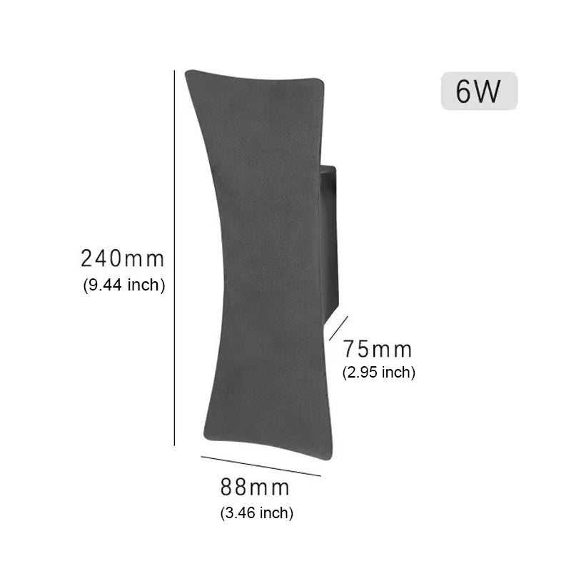 Noctra – Modern Up & Down Outdoor Wall Light (Black LED Sconce)