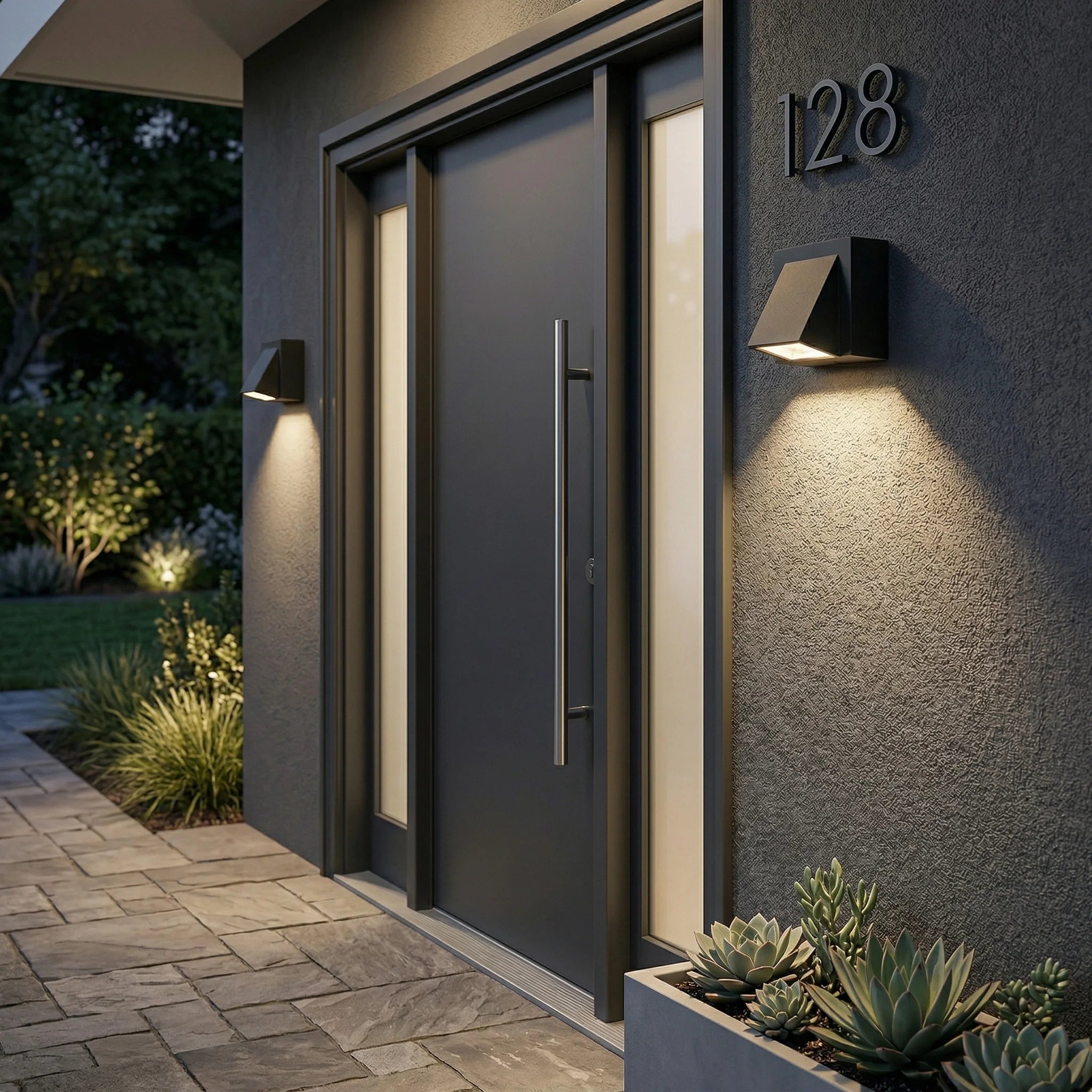 Modern Outdoor Wall Light – Waterproof LED Downlight Accent Light