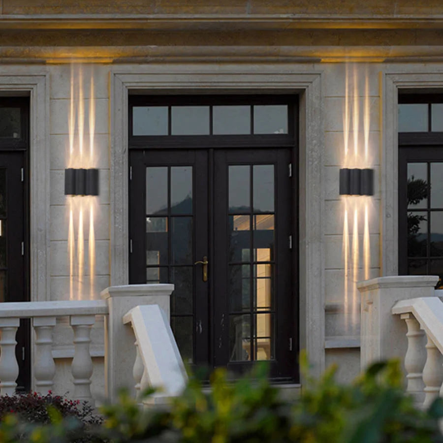 Sharp Beam Lines Up And Down Outdoor Light