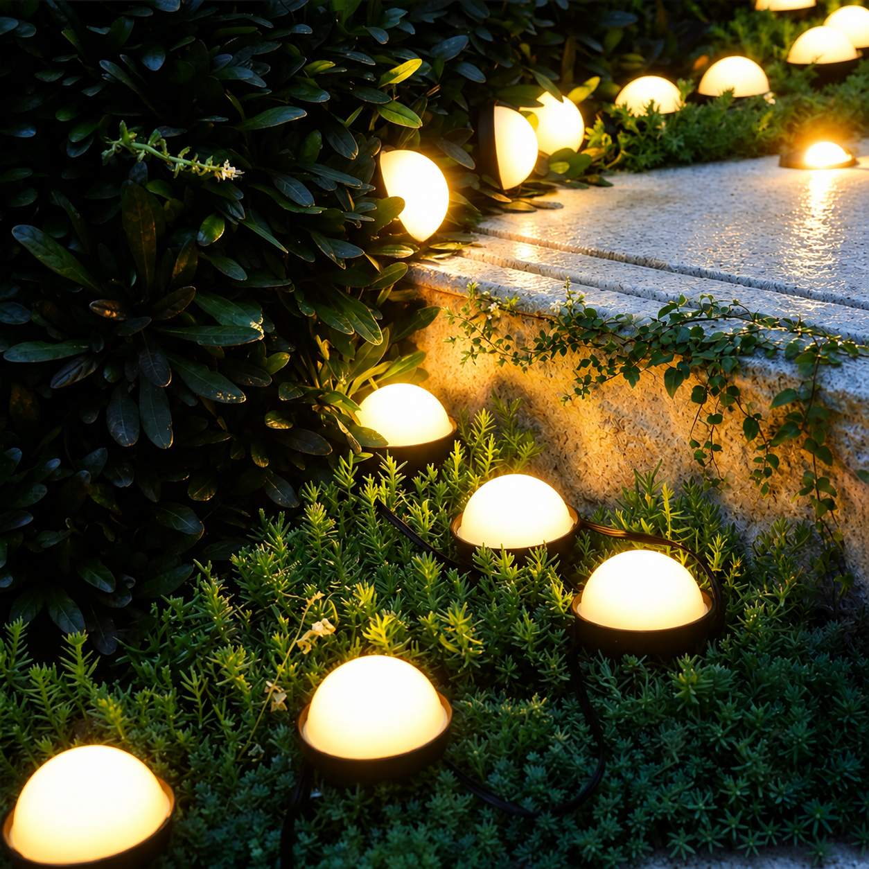 Solar GlowCap LED Mushroom Garden Pathway Lights