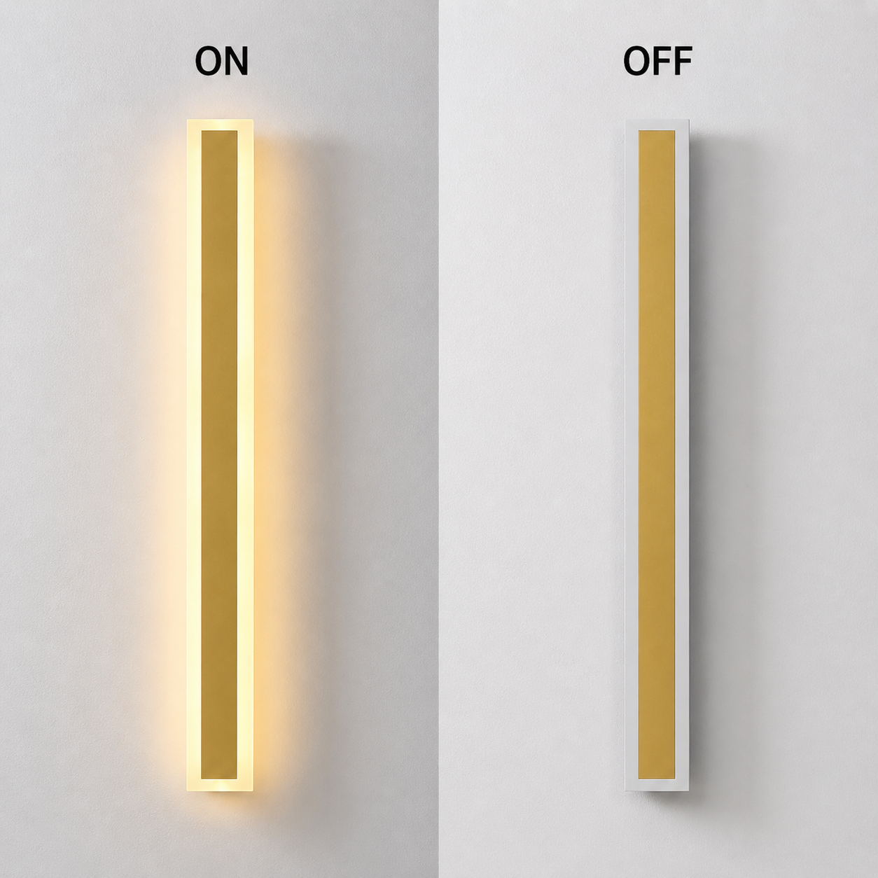 VantaLine Linear Outdoor Wall Light – Waterproof LED Architectural Wall Sconce gold
