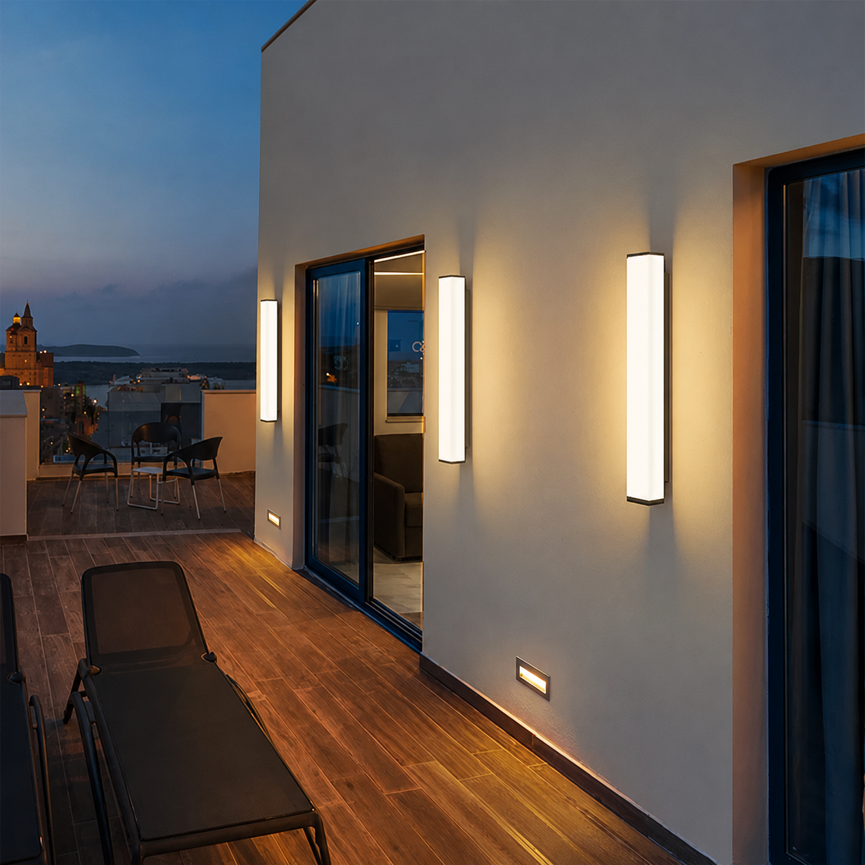 Velaris Long Linear Outdoor Wall Light