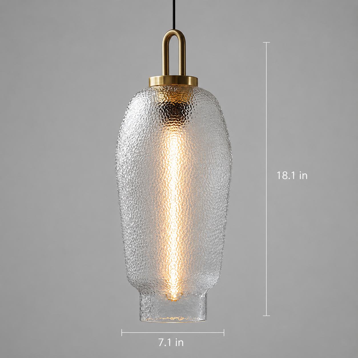 Verelle Modern Textured Glass Pendant Light – Luxury Kitchen Island & Dining Room Ceiling Fixture