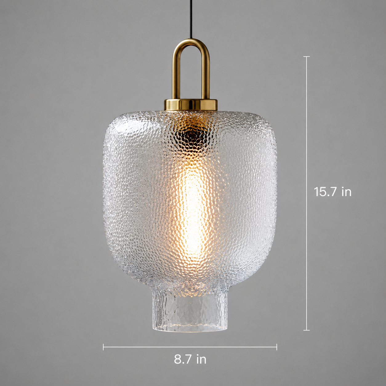 Verelle Modern Textured Glass Pendant Light – Luxury Kitchen Island & Dining Room Ceiling Fixture