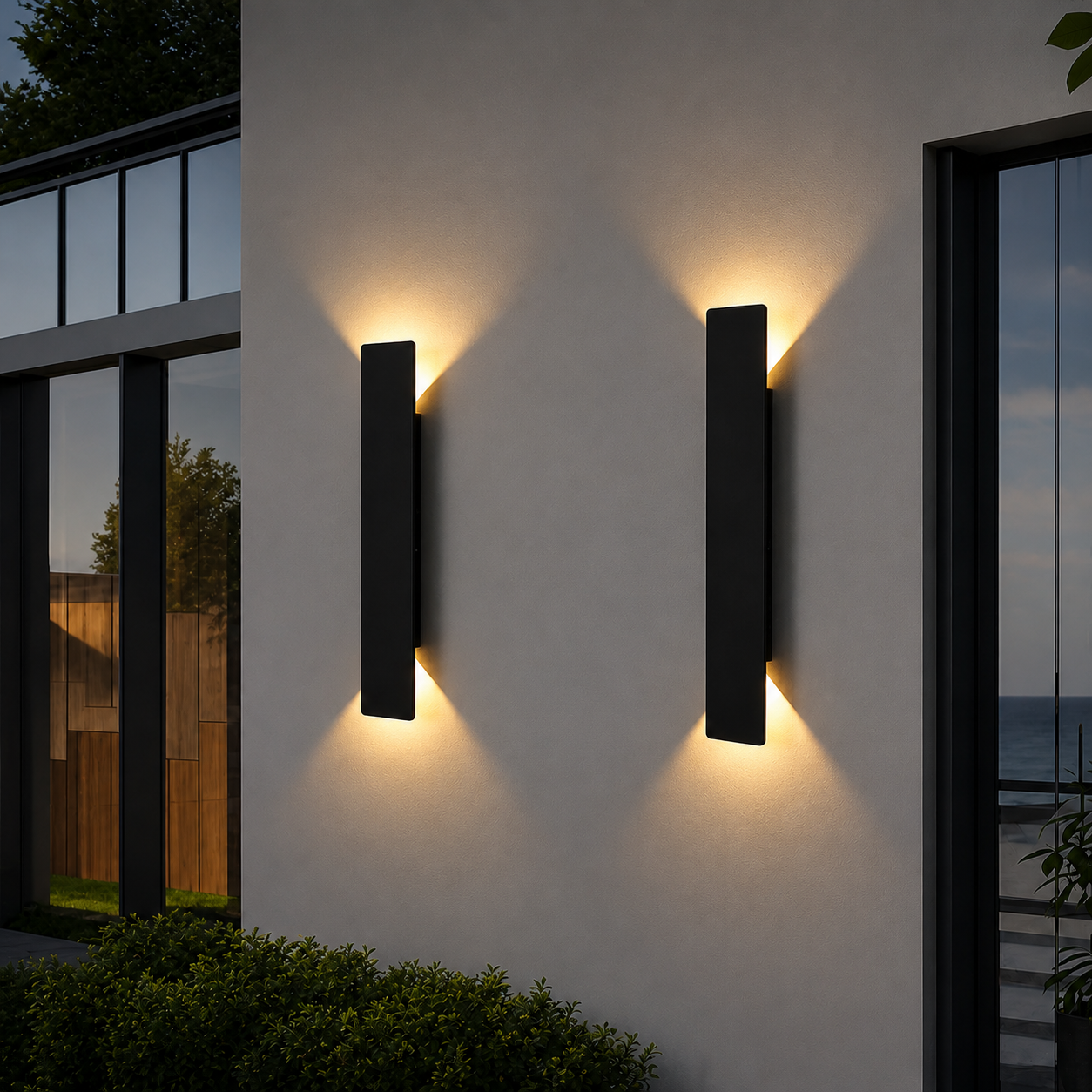 Vertical LED Outdoor Wall Light – Linear Exterior Sconce