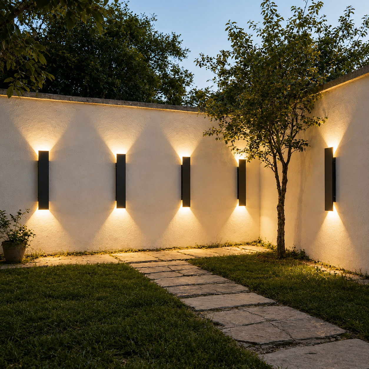 Vertical LED Outdoor Wall Light – Linear Exterior Sconce