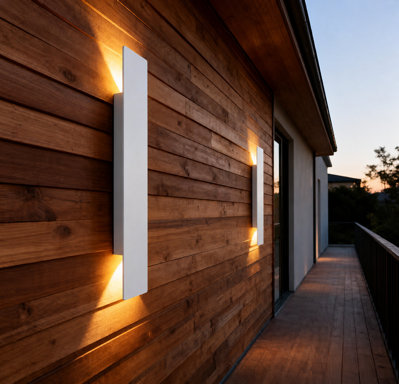 Vertical LED Outdoor Wall Light – Linear Exterior Sconce