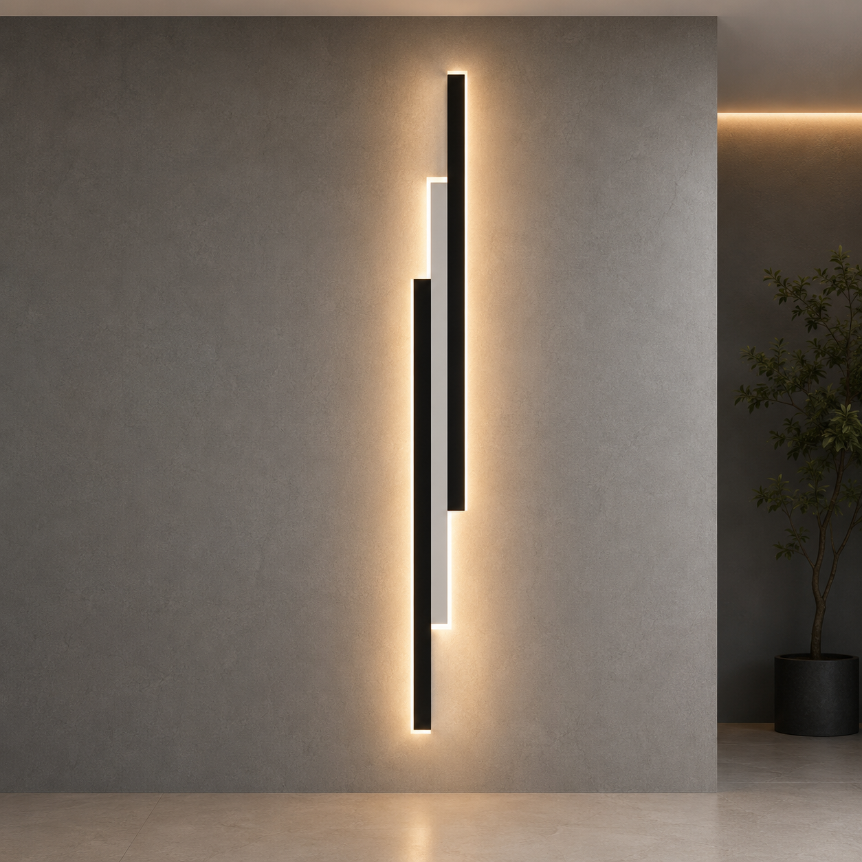 VillaLux Modern Long Linear Wall Light – Outdoor LED Architectural Sconce